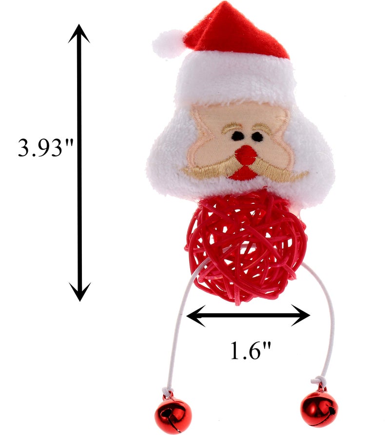 BoomBone 3 Pack Christmas Cat Ball Toy with Bell,Kitten Chase Toy - Image 3